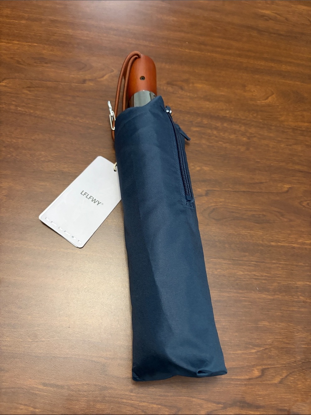LFLFWY Compact Umbrella Windproof Strong - Large navy blue